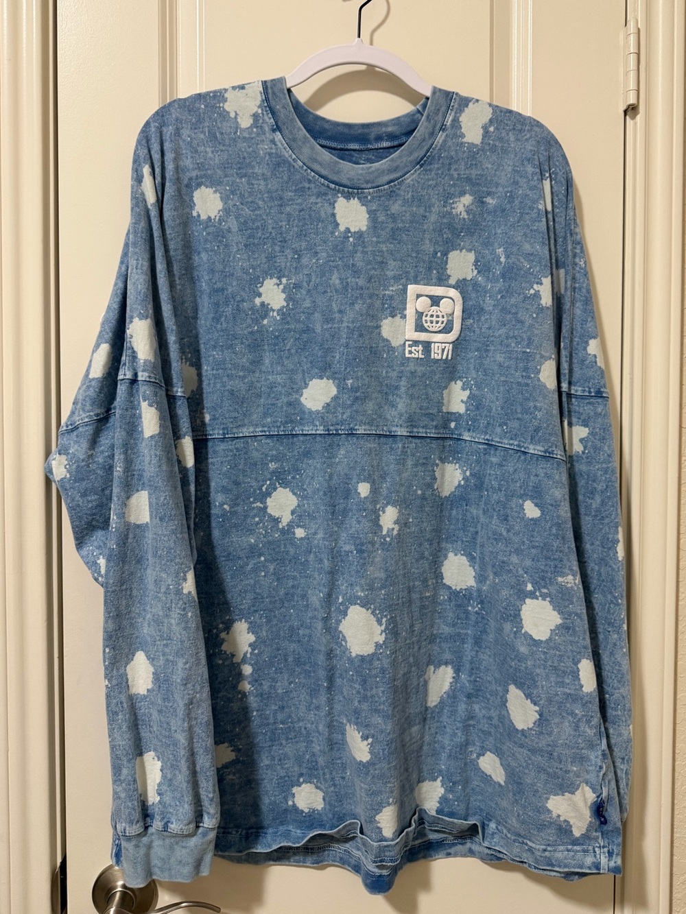✨ Pick 3 for $15 ✨ Disney Vintage-Style Blue Tie-Dye Long Sleeve Shirt